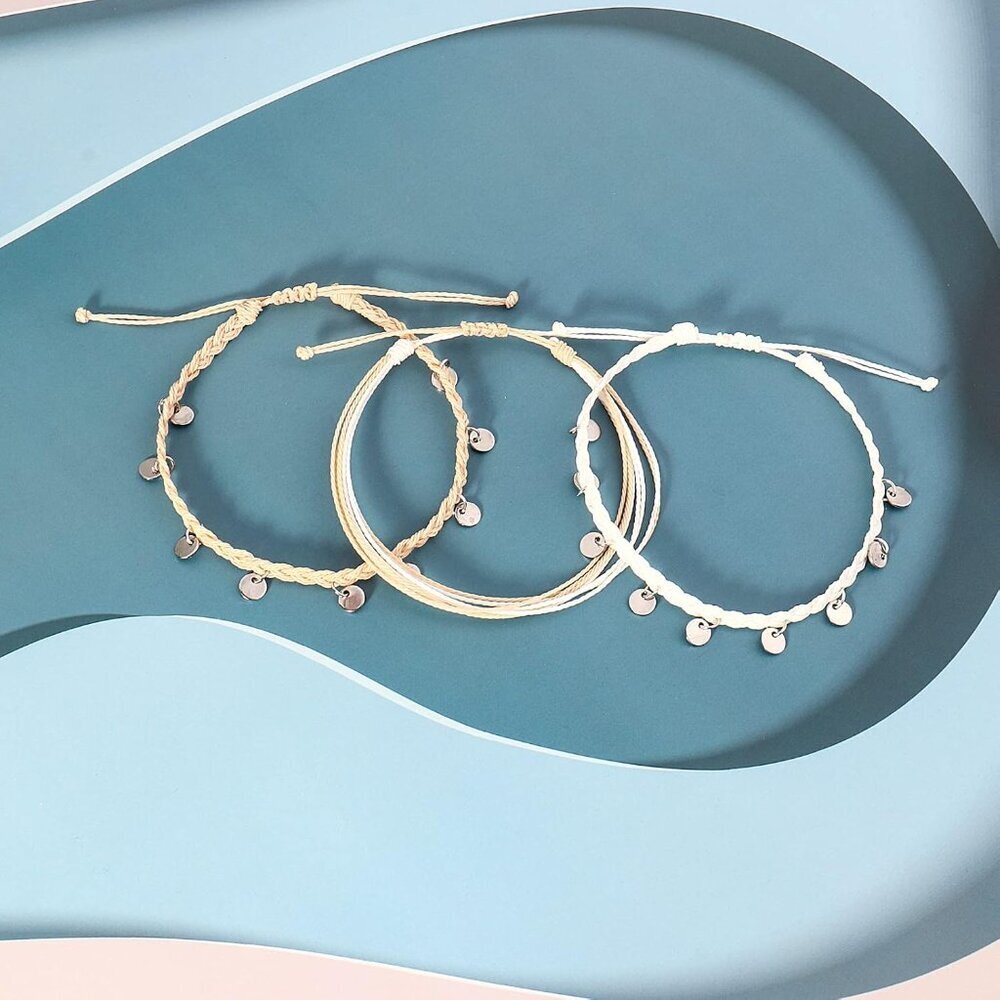 Waterproof Rope Anklets Set Adjustable Summer Bea… - image 4